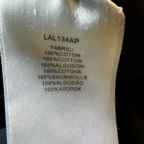 Lili Sidonio size S navy cotton poplin v-neck tiered dress with collar. - Picture 2 of 10